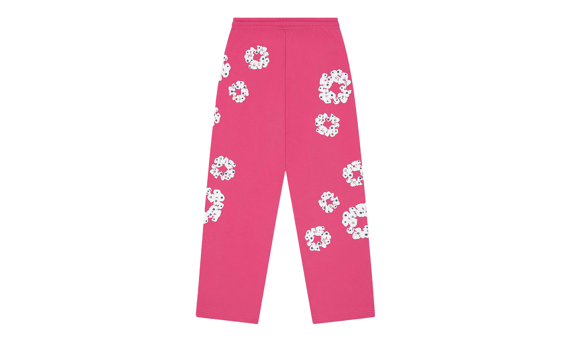 Rhinestone Cotton Wreath Sweatpants "Pink" DT515