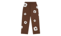 Cotton Wreath Open Hem Sweatpants "Brown" DT422