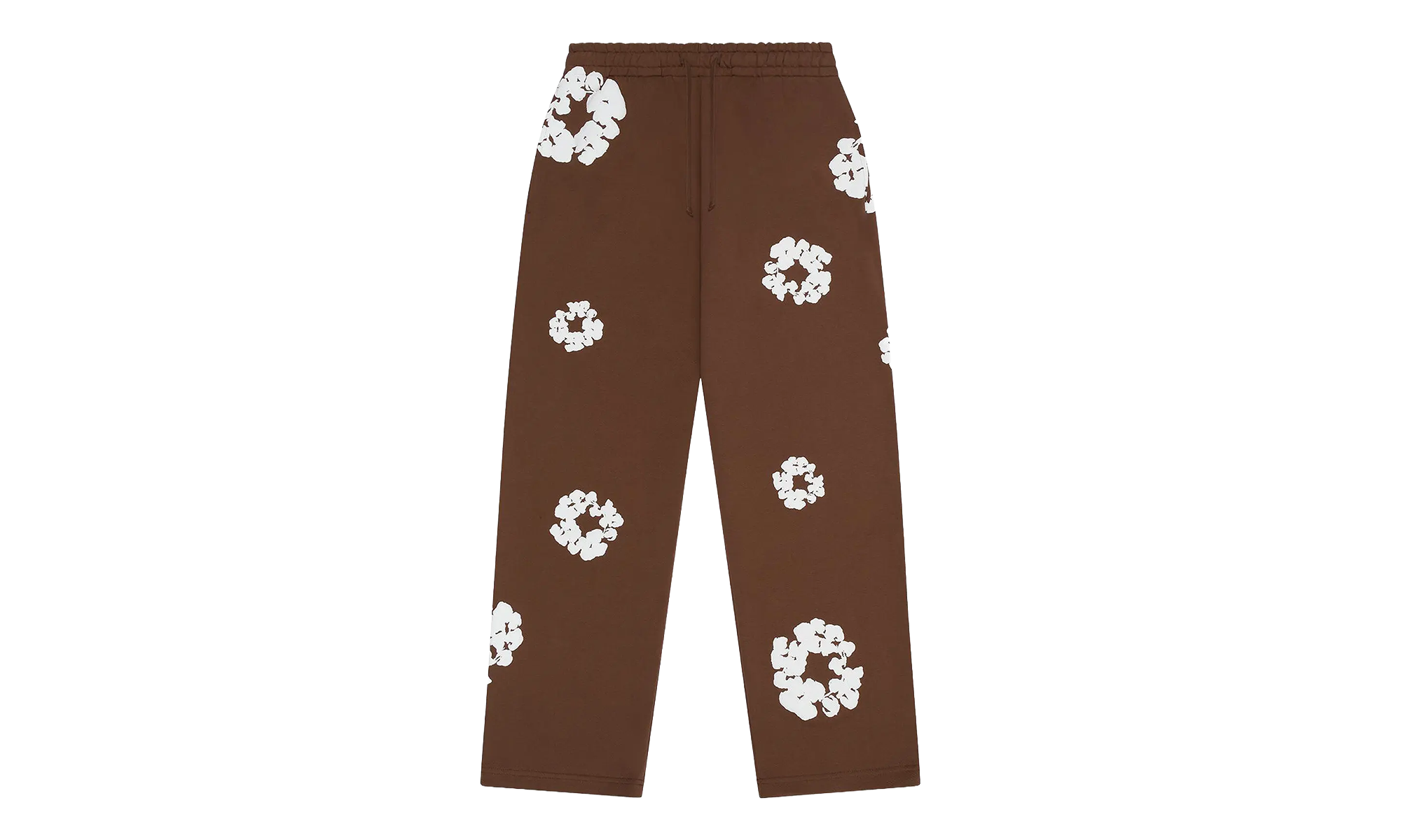 Cotton Wreath Open Hem Sweatpants "Brown" DT422