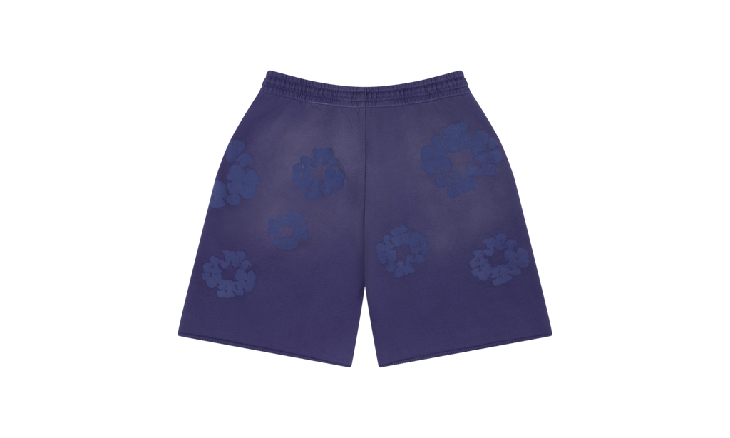 Mono Cotton Wreath Sweat Shorts "Washed Blue" DT106