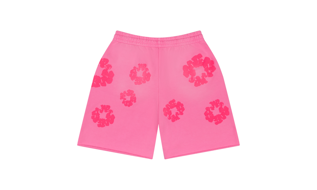 Mono Cotton Wreath Sweat Shorts "Pink" DT109