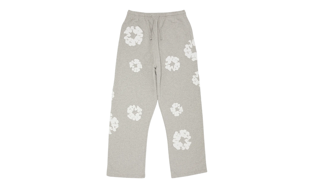 Cotton Wreath Open Hem Sweatpants "Grey" DT415