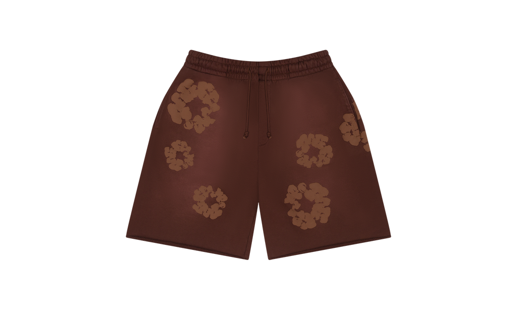 Mono Cotton Wreath Sweat Shorts "Brown" DT103