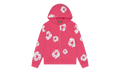 Rhinestone Cotton Wreath Zip Hoodie "Pink" DT510