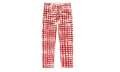 Hand Painted Picnic Plaid 501 Pants "Red / White" DT225