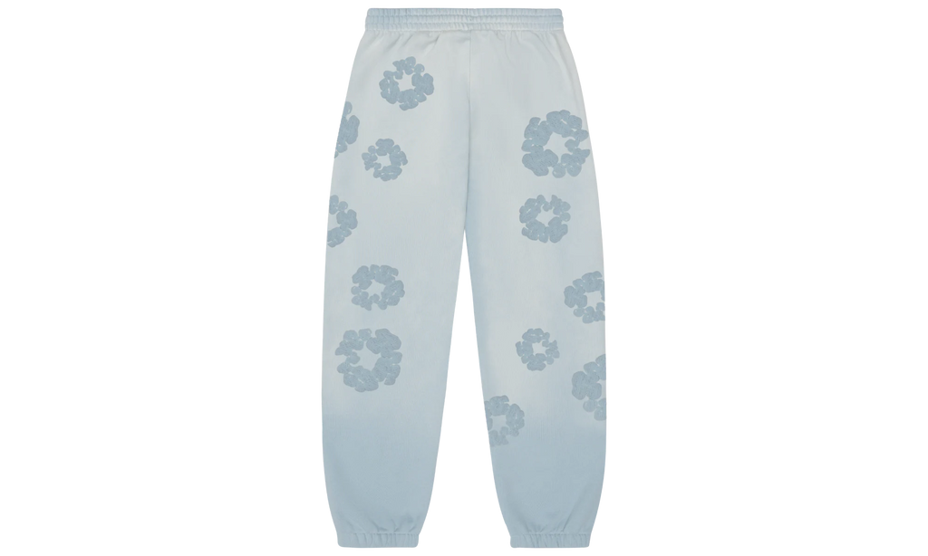 Faded Mono Cotton Wreath Sweatpants "Light Blue" DT246