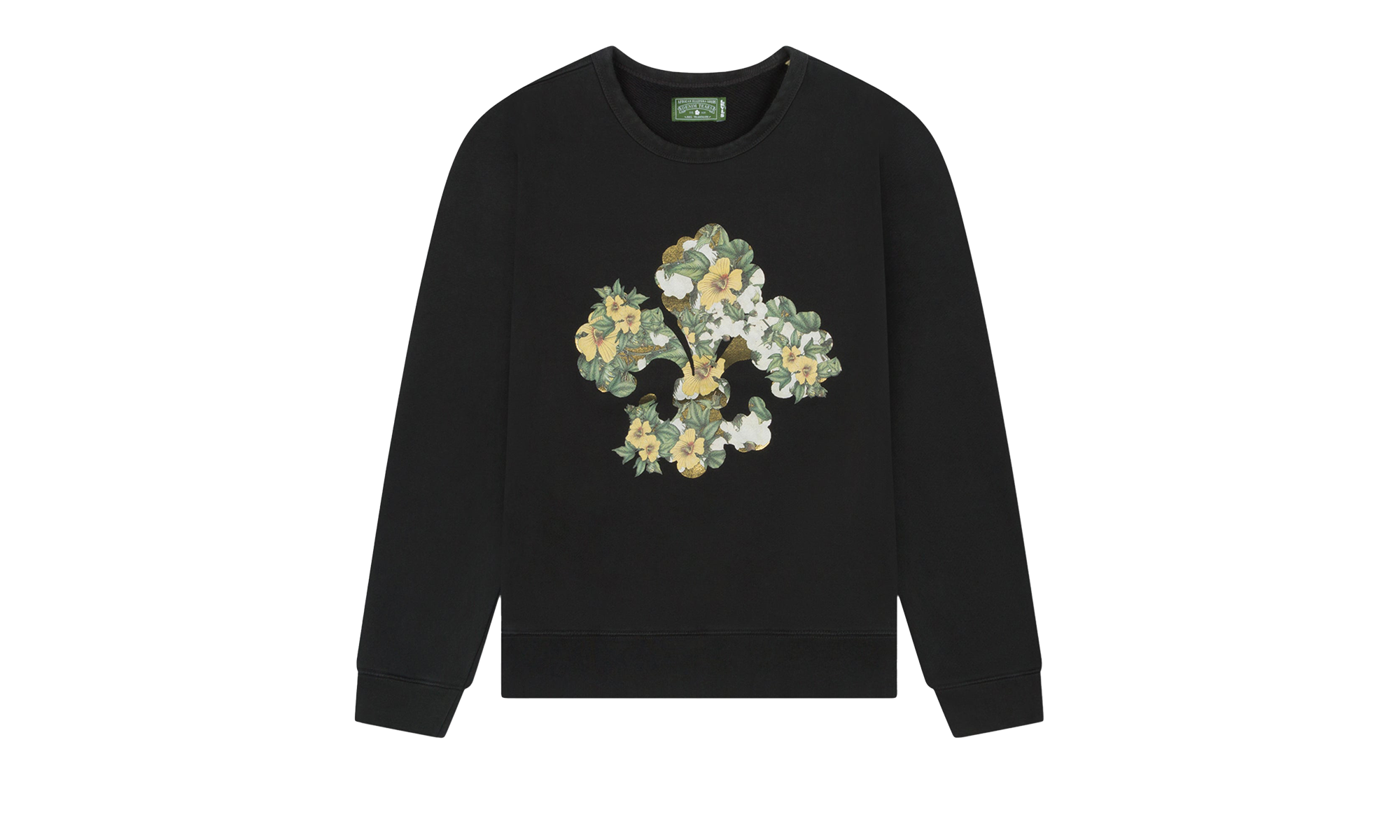 Cotton Fleur De-Lis Crewneck "Charcoal" DT084