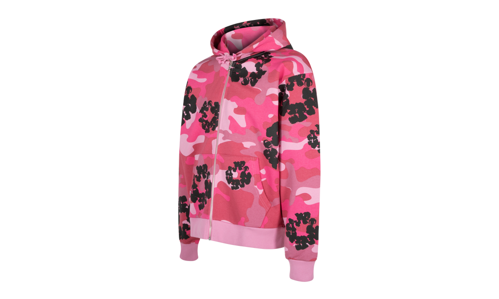 Cotton Wreath Hoodie "Pink Camo" DT061