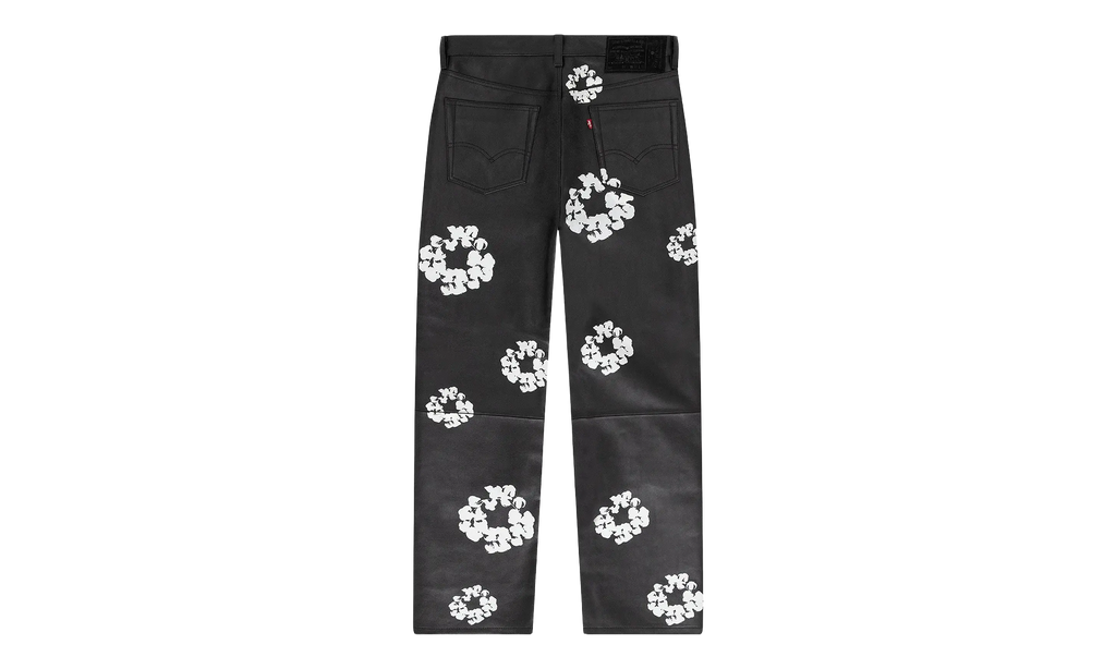 Levi's Leather Cotton Wreath Logo Pants "Black / White" DT340