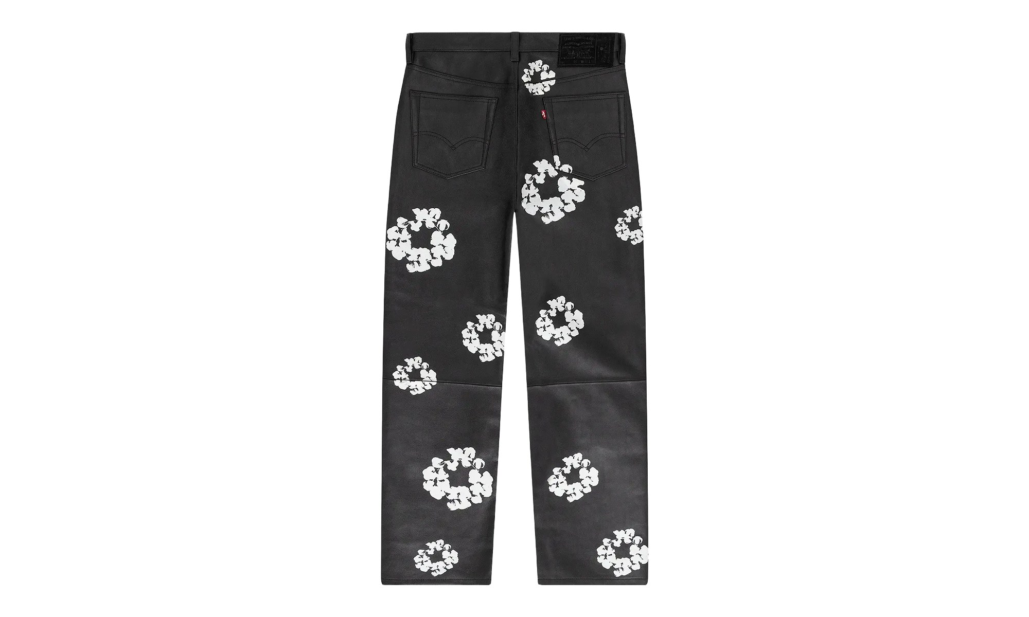 Levi's Leather Cotton Wreath Logo Pants "Black / White" DT340