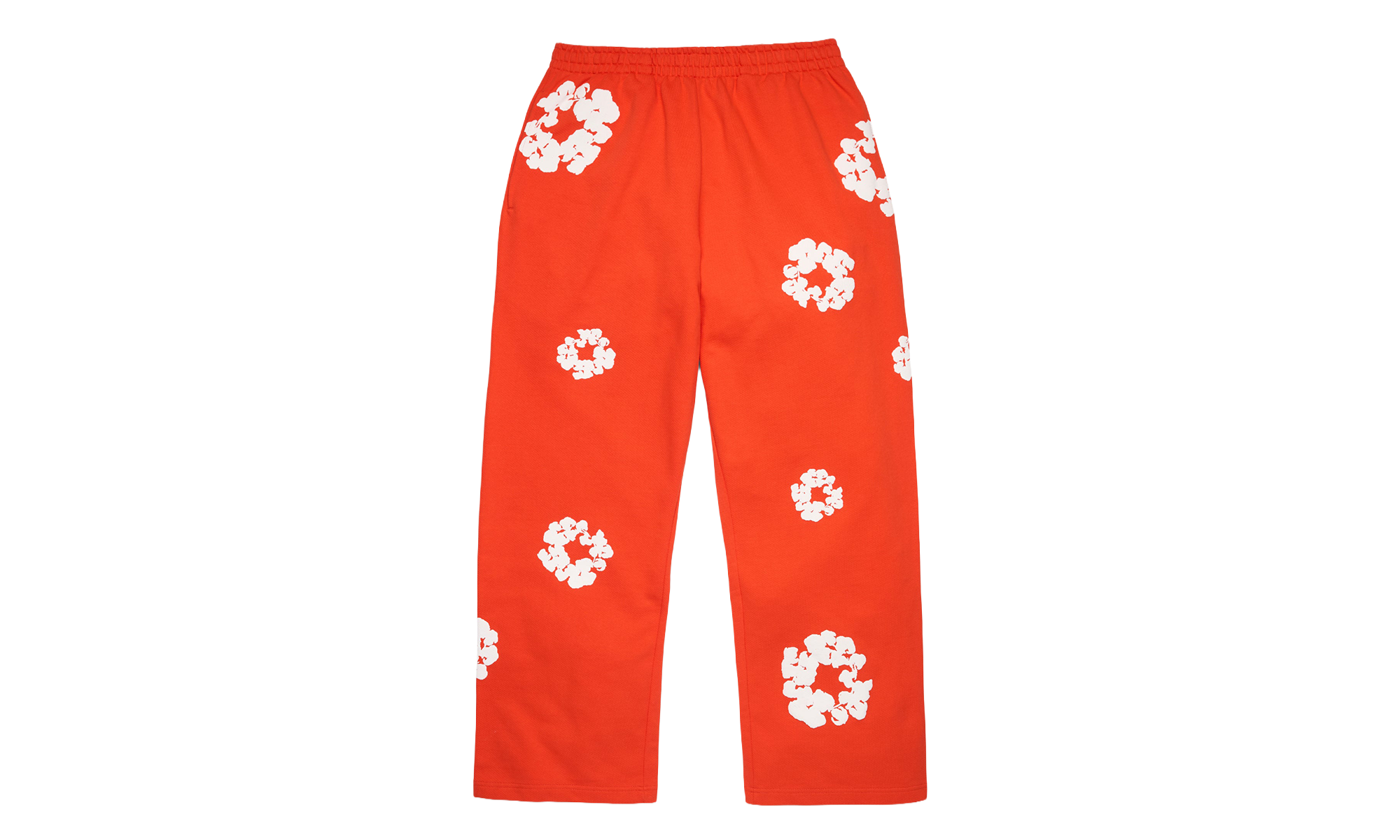 Cotton Wreath Baggy Sweatpants "Dark Orange" DT619