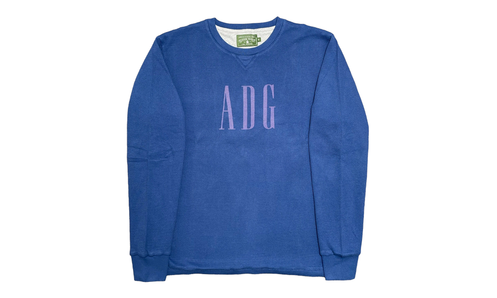 ADG Inc. Long Sleeve Thermal Sweatshirt "Navy" DT533
