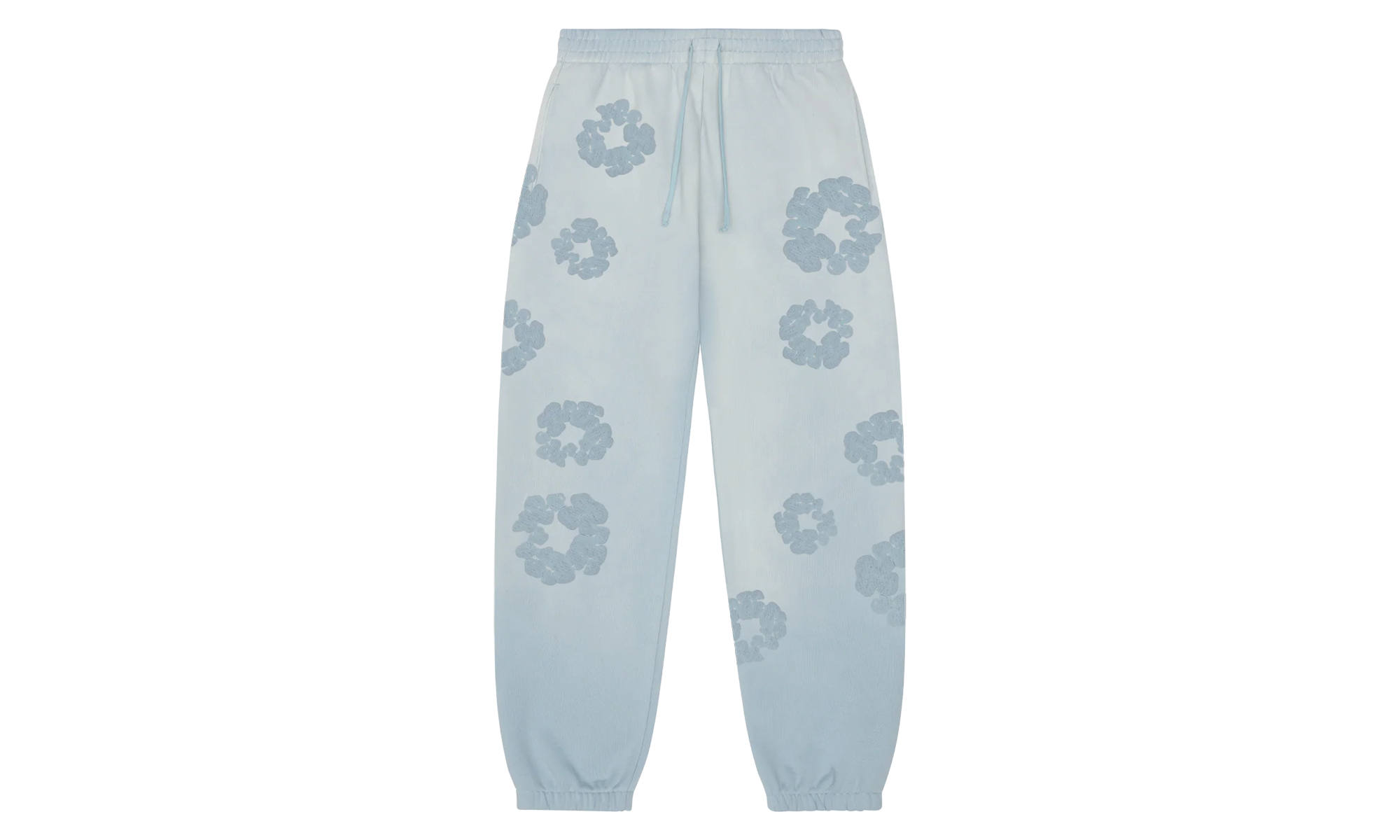 Faded Mono Cotton Wreath Sweatpants "Light Blue" DT246