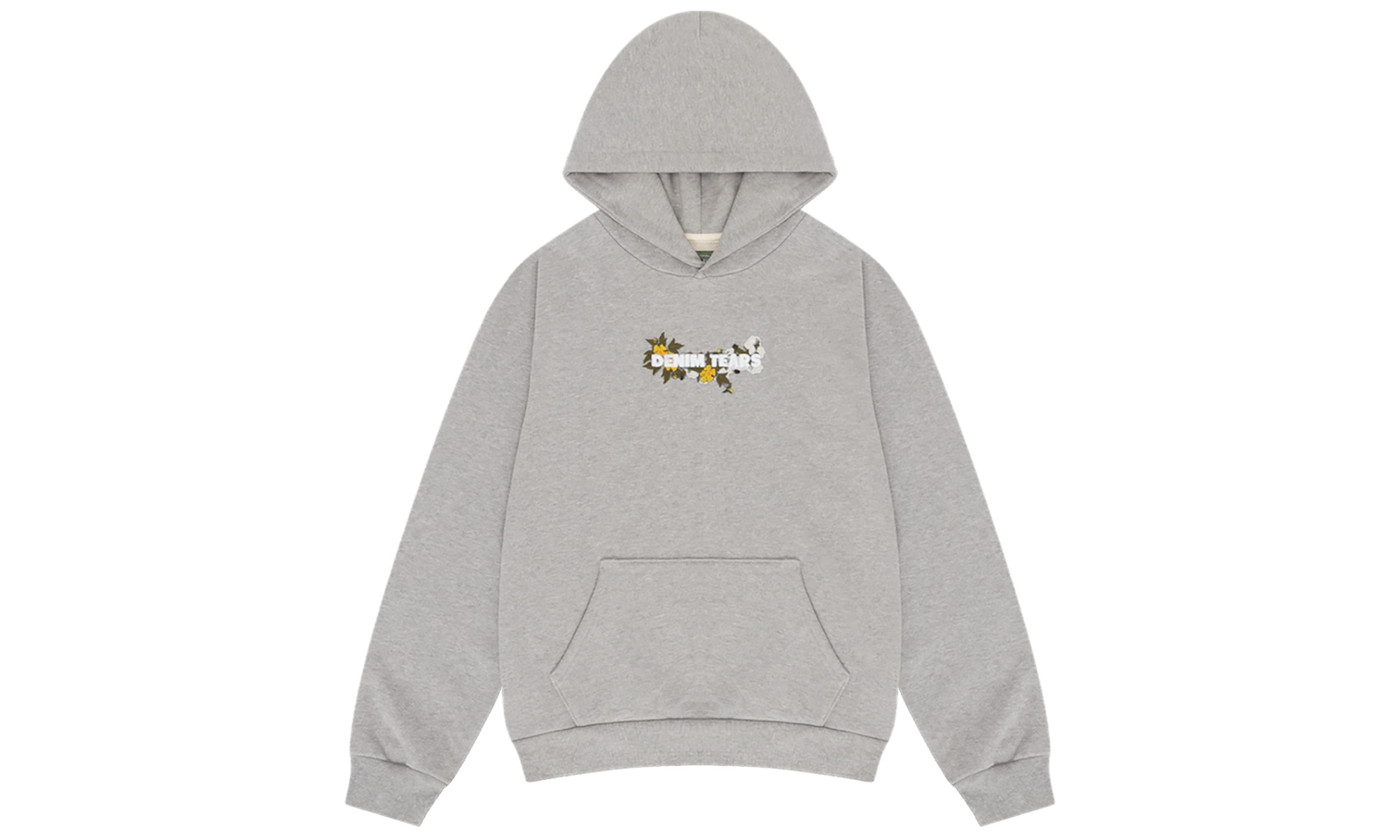Cotton Floral Logo Hoodie "Grey" DT219
