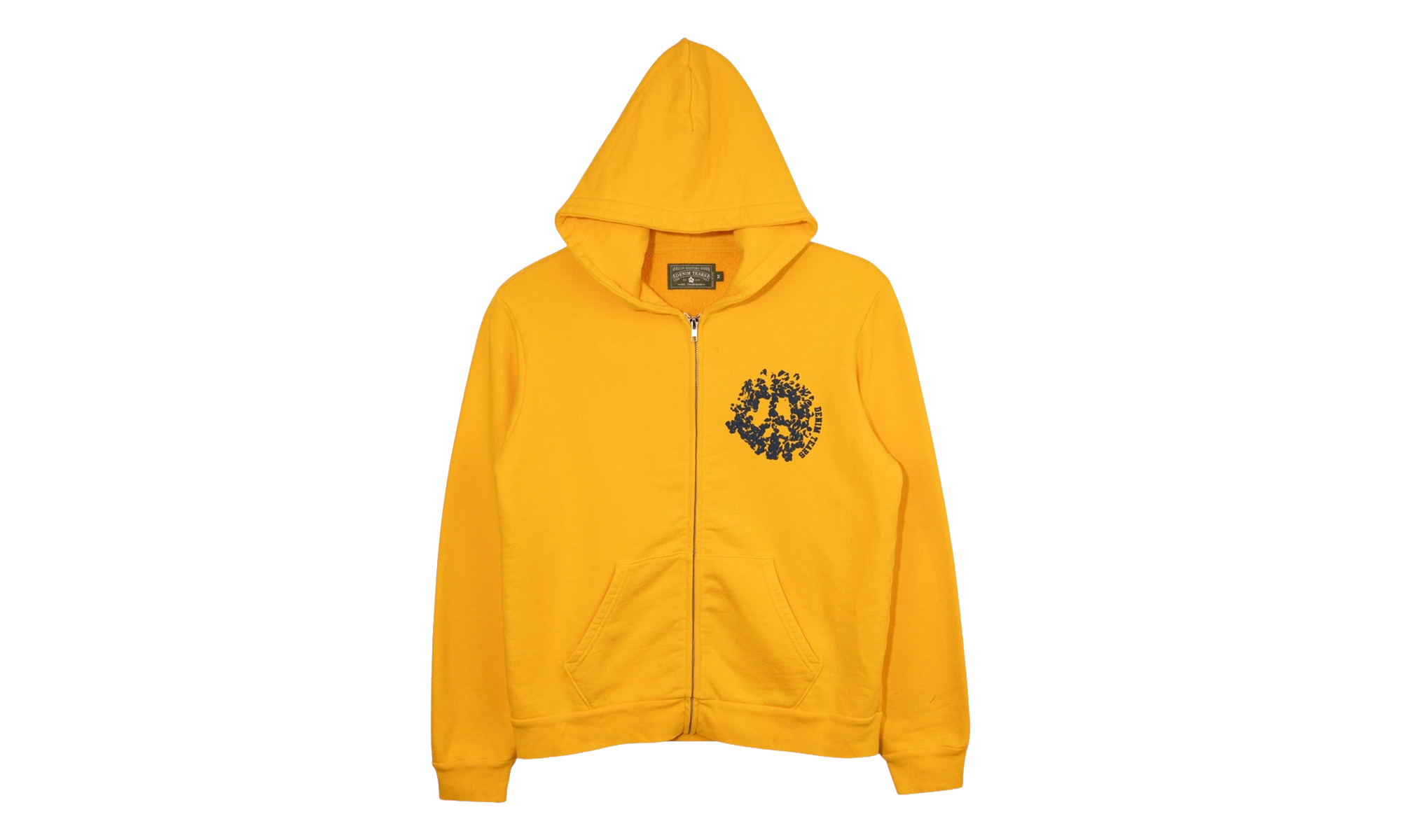 University Logo Zip Up Hooded Sweatshirt "Yellow" DT366