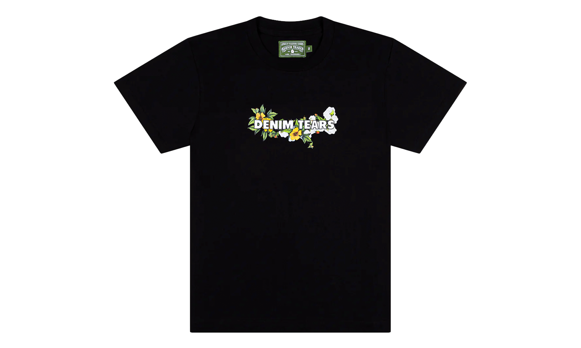 Floral Logo Short Sleeve Tee "Black" DT361