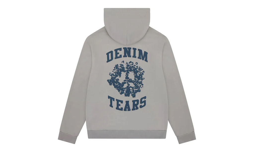University Zip Up Hoodie "Grey / Blue" DT270