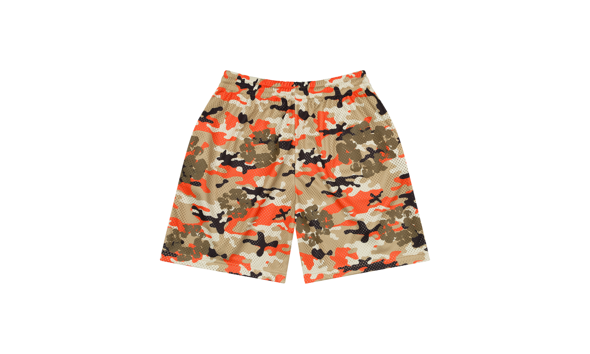 Camo Cotton Wreath Mesh Shorts "Brown" DT177