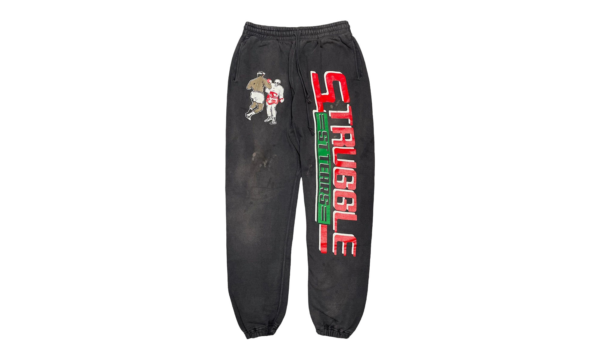 Struggle Logo Sweatpants "Saint Michael - Black" DT370
