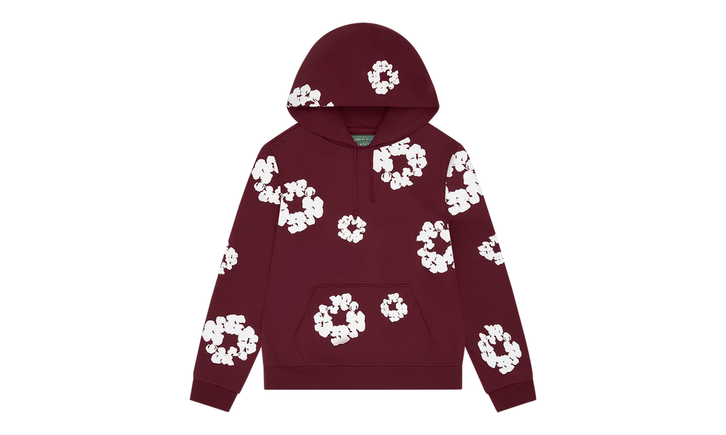 Cotton Wreath Hoodie "Burgundy" DT250