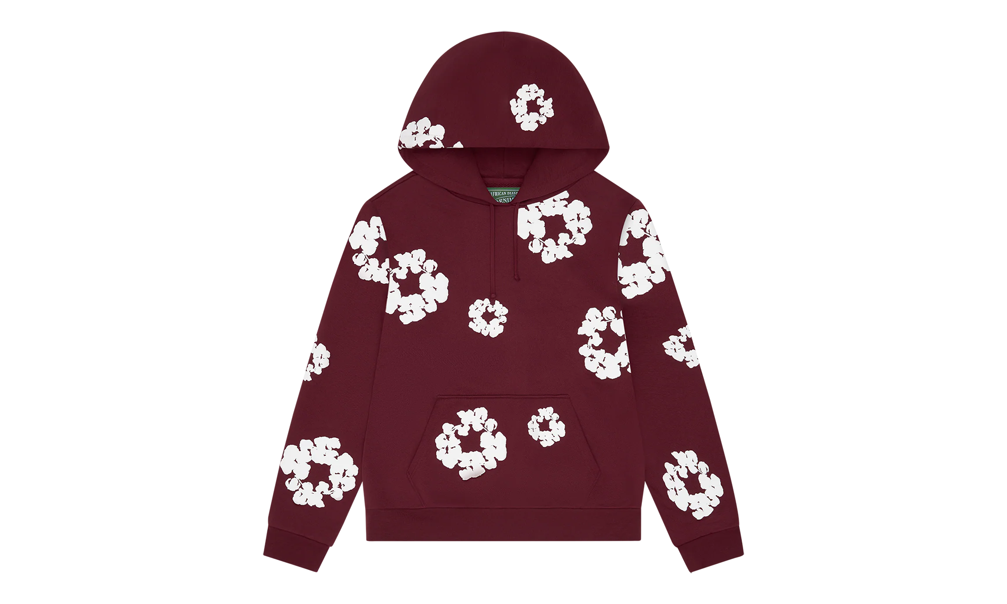Cotton Wreath Hoodie "Burgundy" DT250