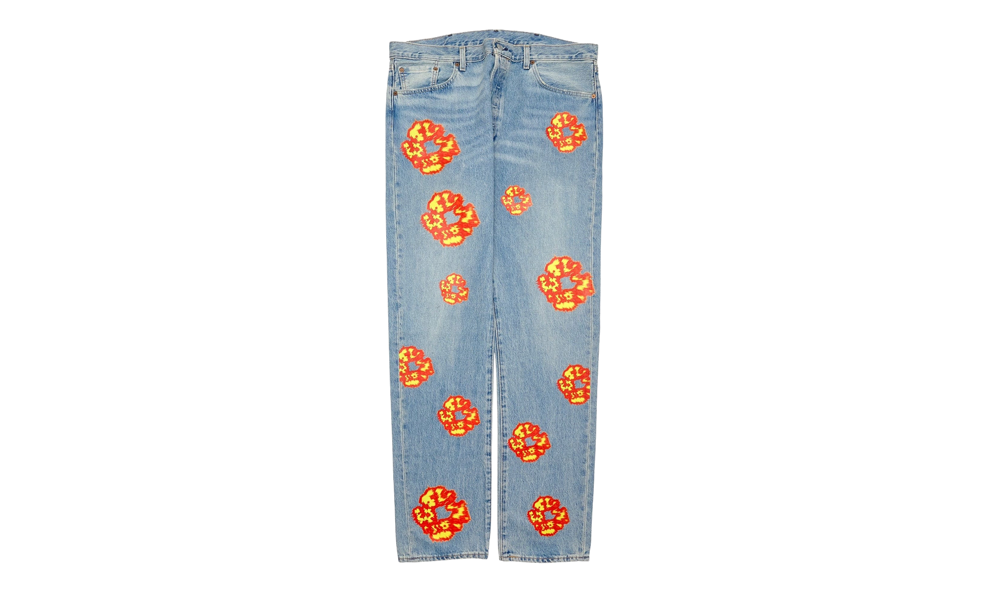 Offset Levi's 501 Cotton Wreath Jeans "Light Wash / Indigo / Multicolor" DT304