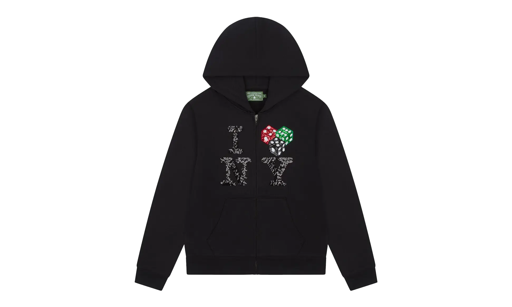 “I Love NY” Zip-Up Hoodie "Black" DT275