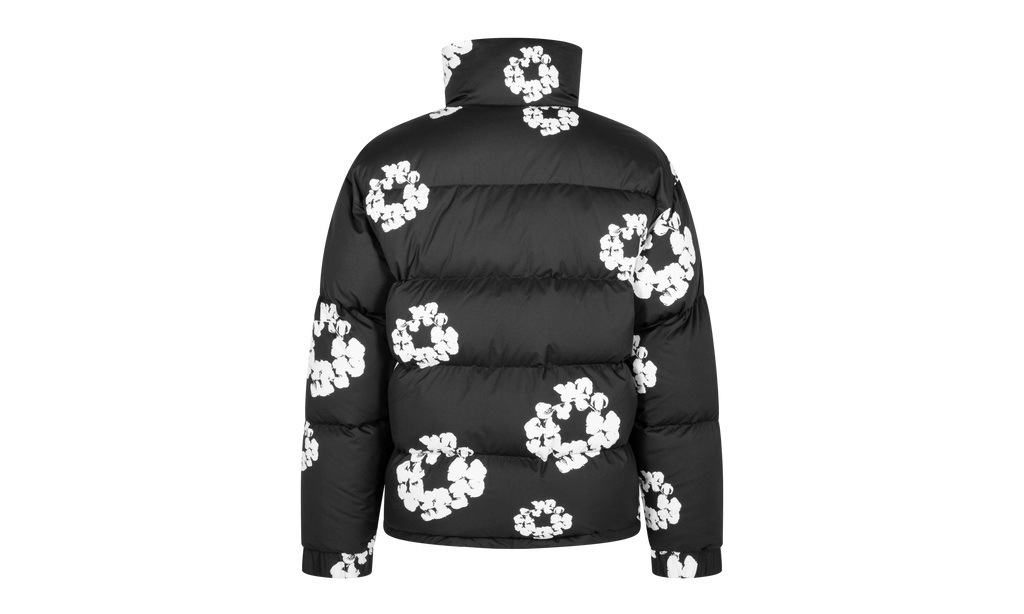 Cotton Wreath Puffer Jacket "Black" DT058