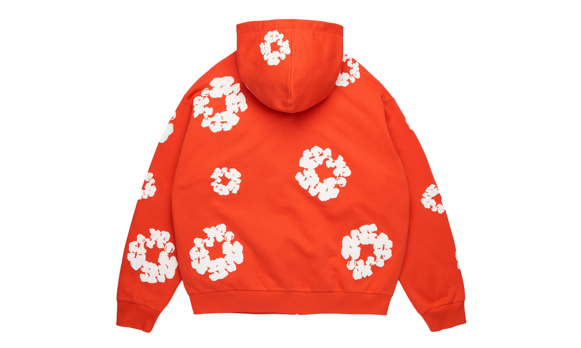 Cotton Wreath Zip Hoodie "Dark Orange" DT620