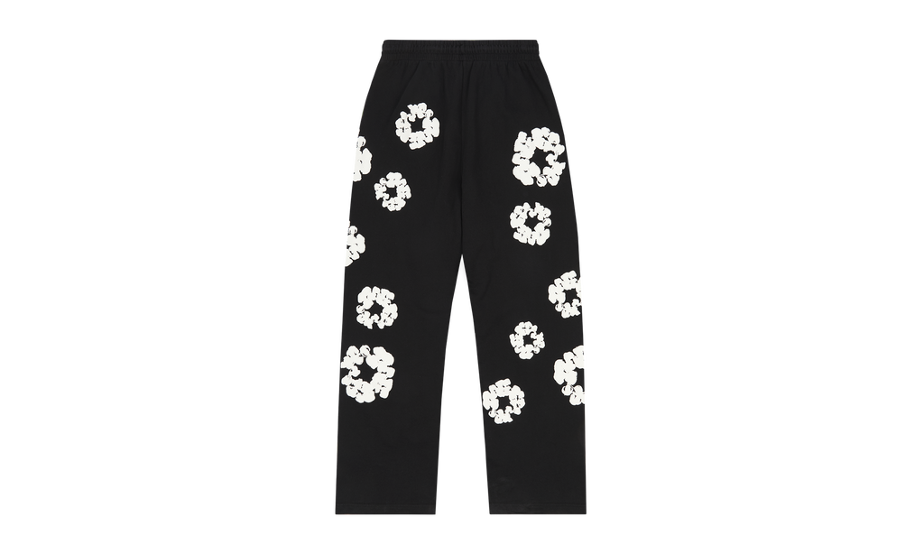 Cotton Wreath Baggy Sweatpants "Black" DT159