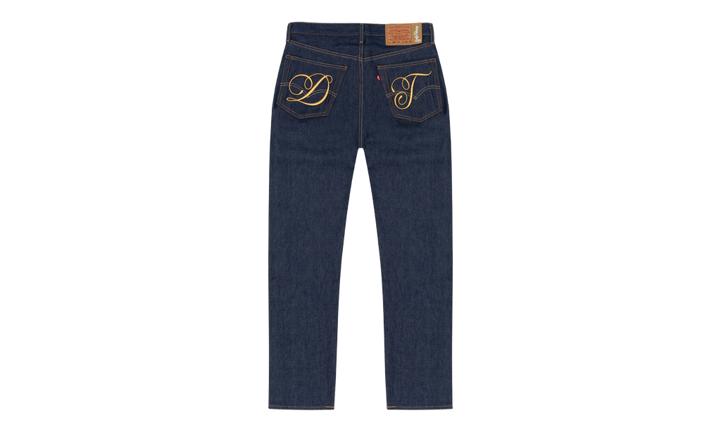 DT Metallic Gold Script 501 "Selvedge" DT398