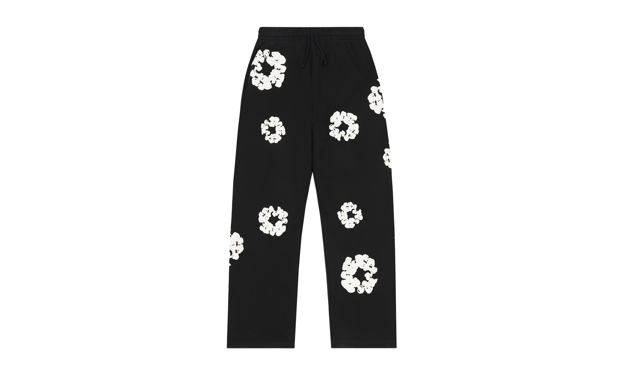 Cotton Wreath Baggy Sweatpants "Black" DT159
