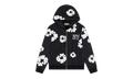 Pinstripe Wreath Zip Hoodie "Black" DT242