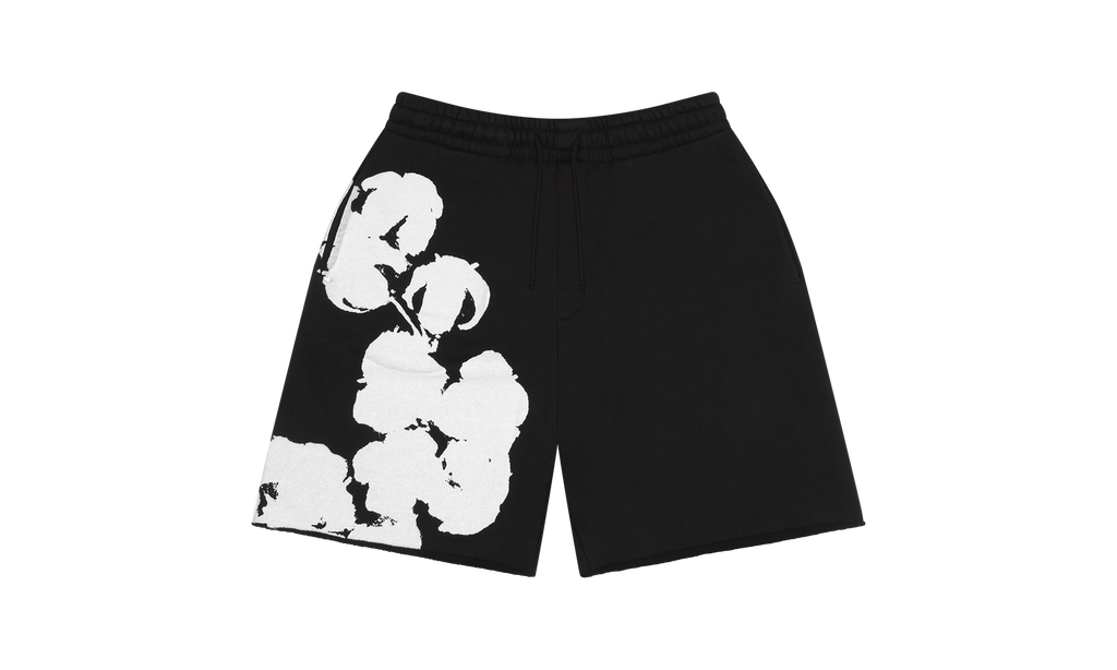 Big Cotton Wreath Sweat Shorts "Black" DT099