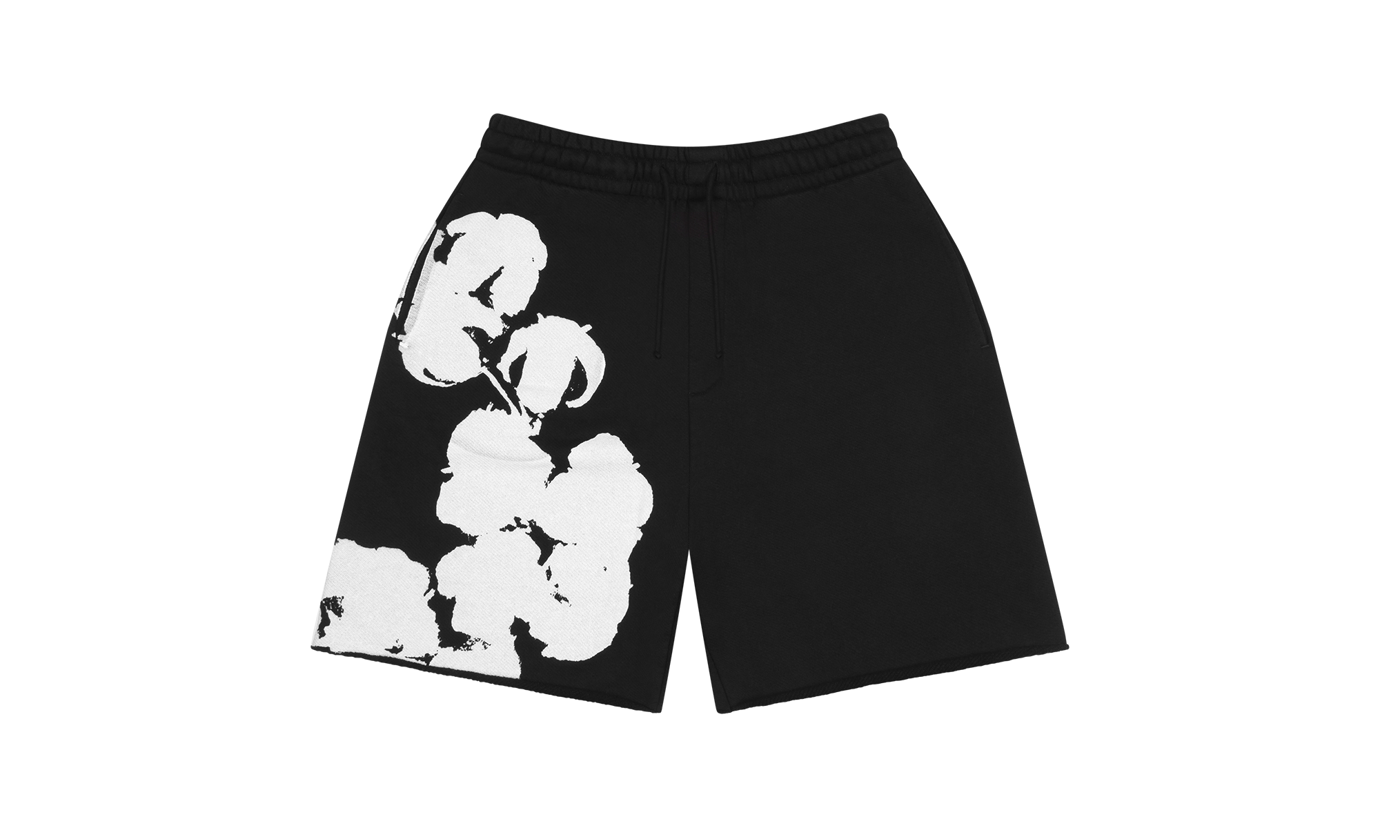 Big Cotton Wreath Sweat Shorts "Black" DT099