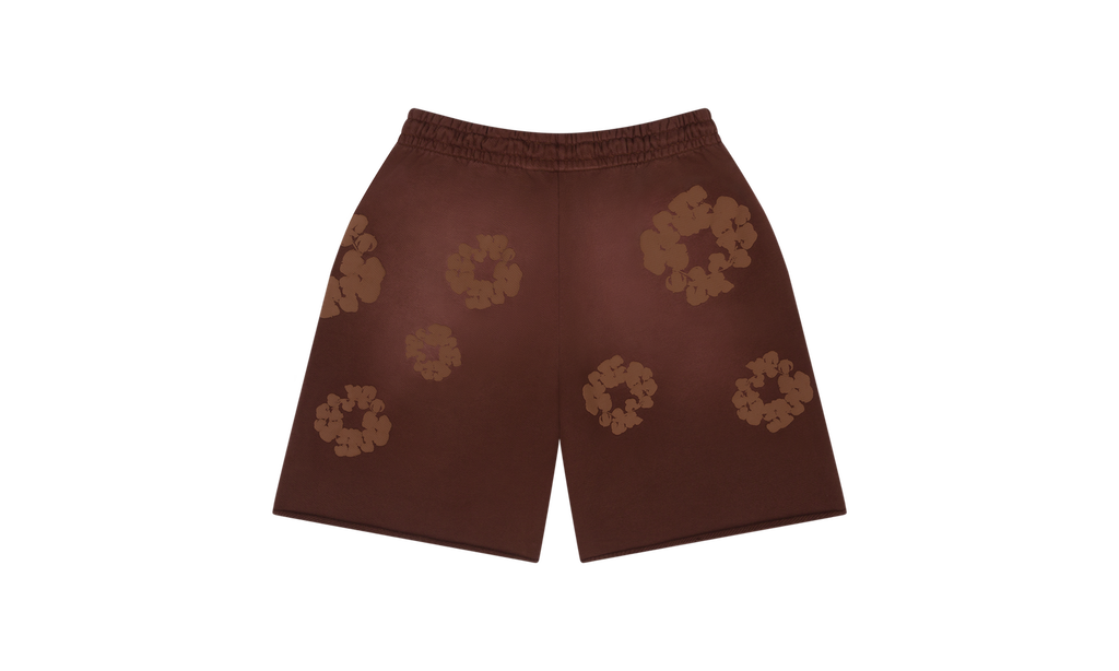 Mono Cotton Wreath Sweat Shorts "Brown" DT103