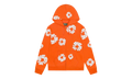 Cotton Wreath Zip Hoodie "Orange" DT452