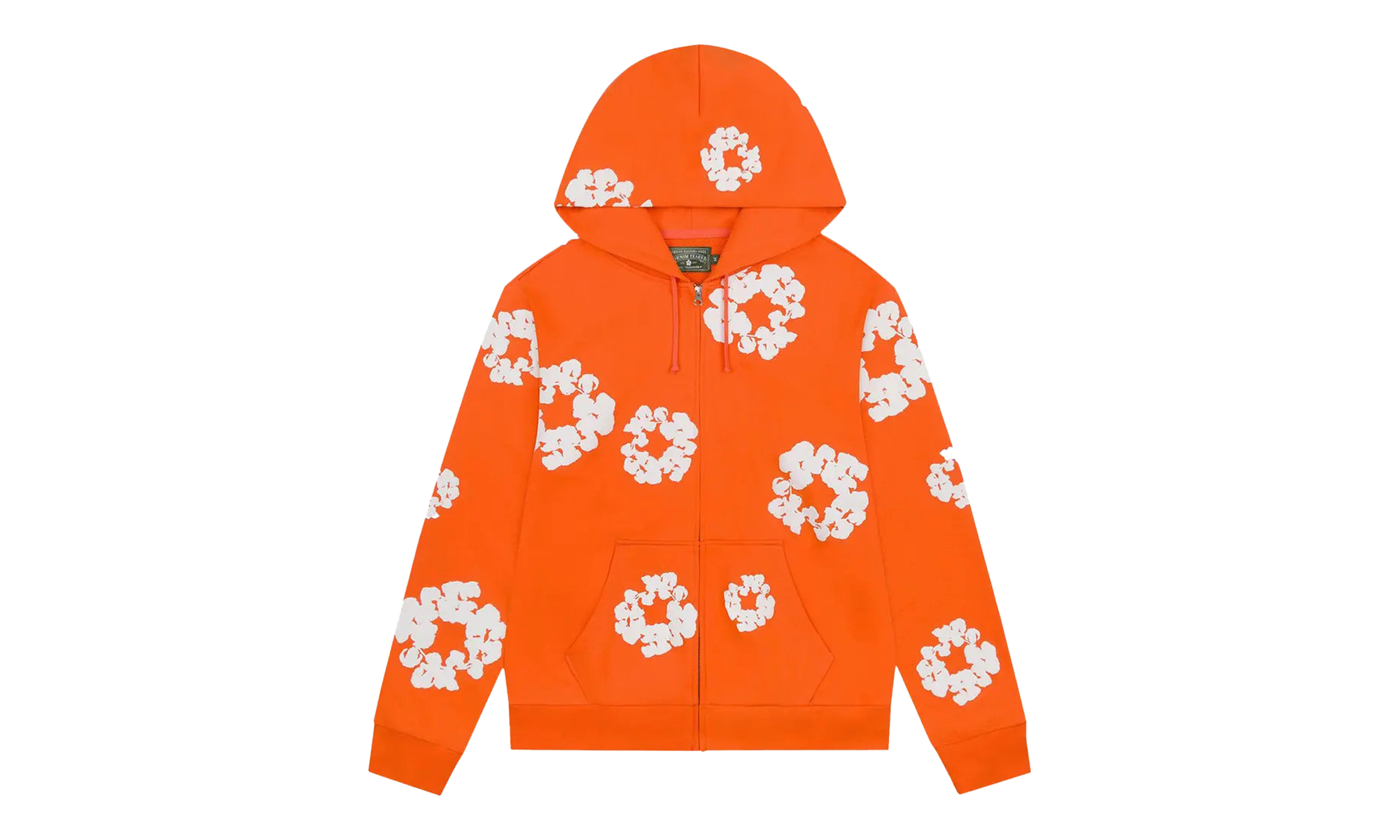 Cotton Wreath Zip Hoodie "Orange" DT452