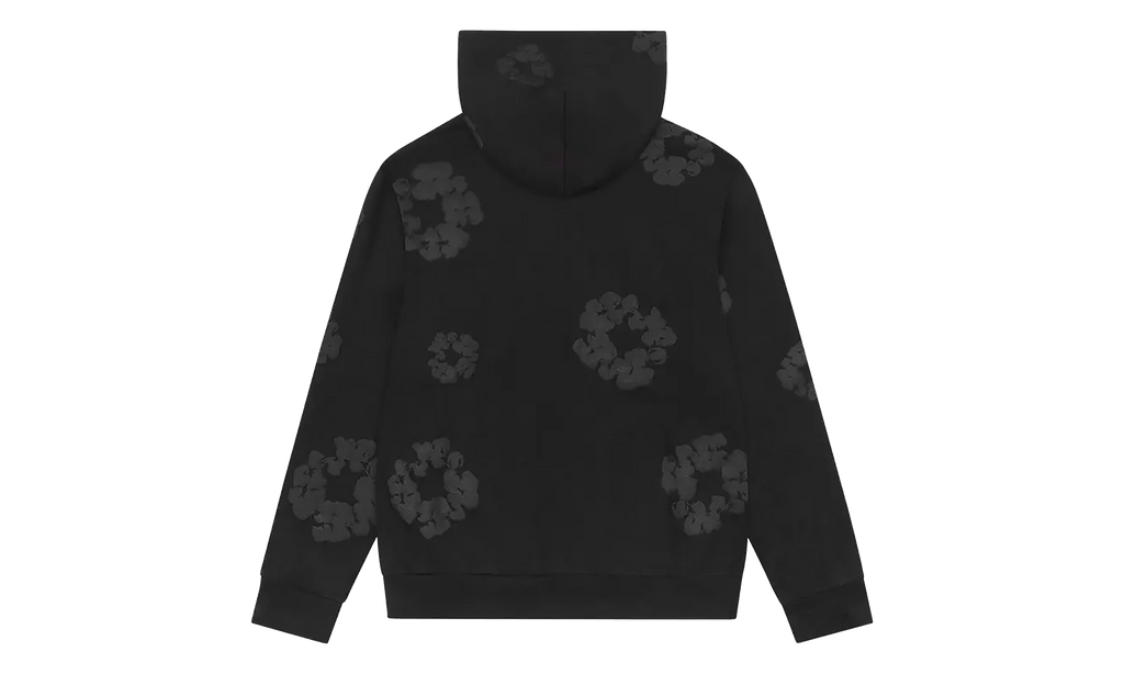 Mono Cotton Wreath Zip Hoodie "Black" DT621