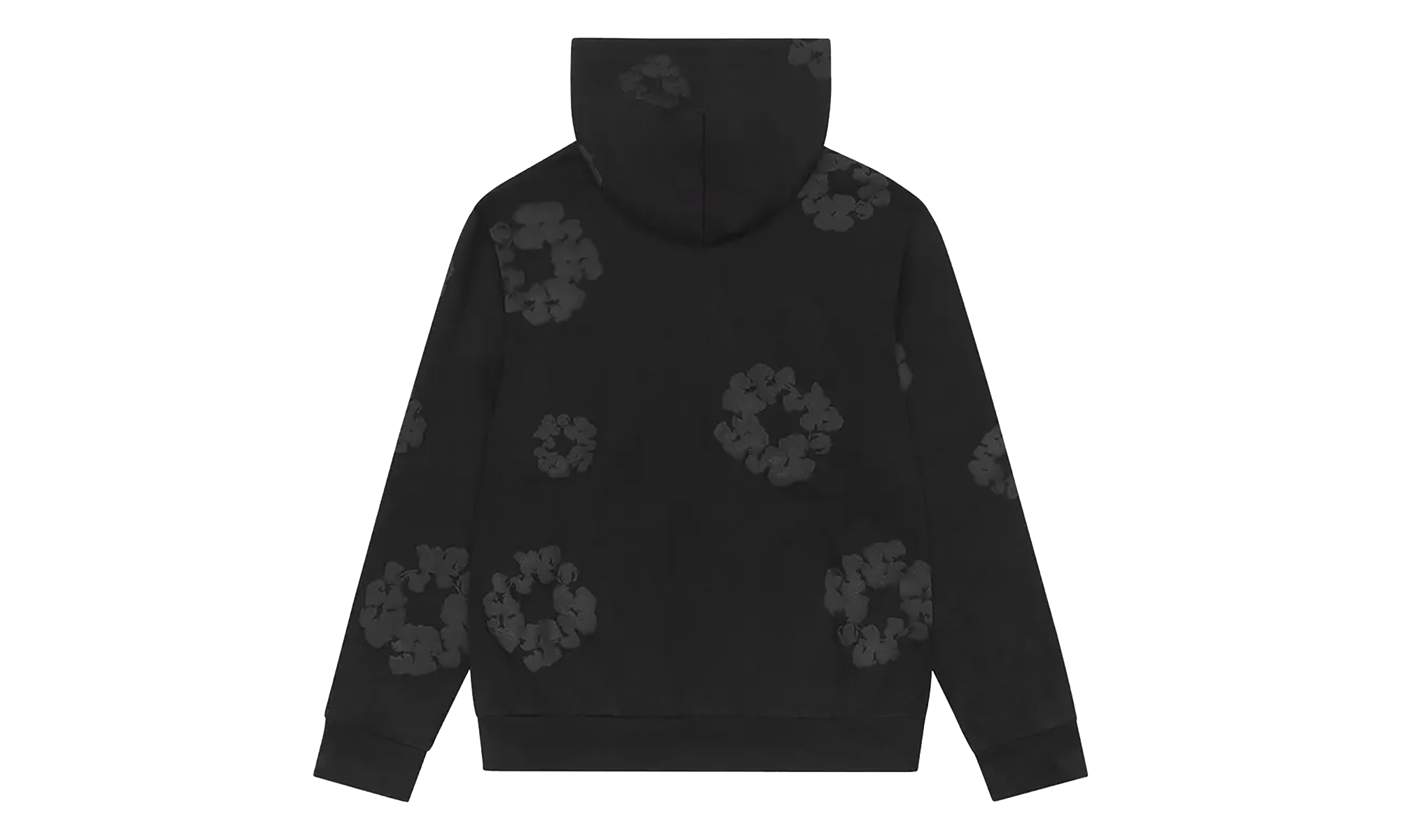 Mono Cotton Wreath Zip Hoodie "Black" DT621
