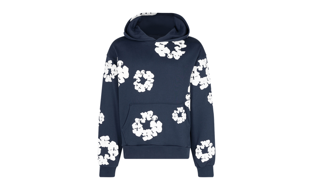 The Cotton Wreath Sweatshirt "Navy" DT022