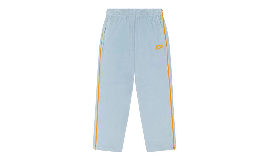 5Q Zip Velour Warmup Track Pants "Light Blue" DT434