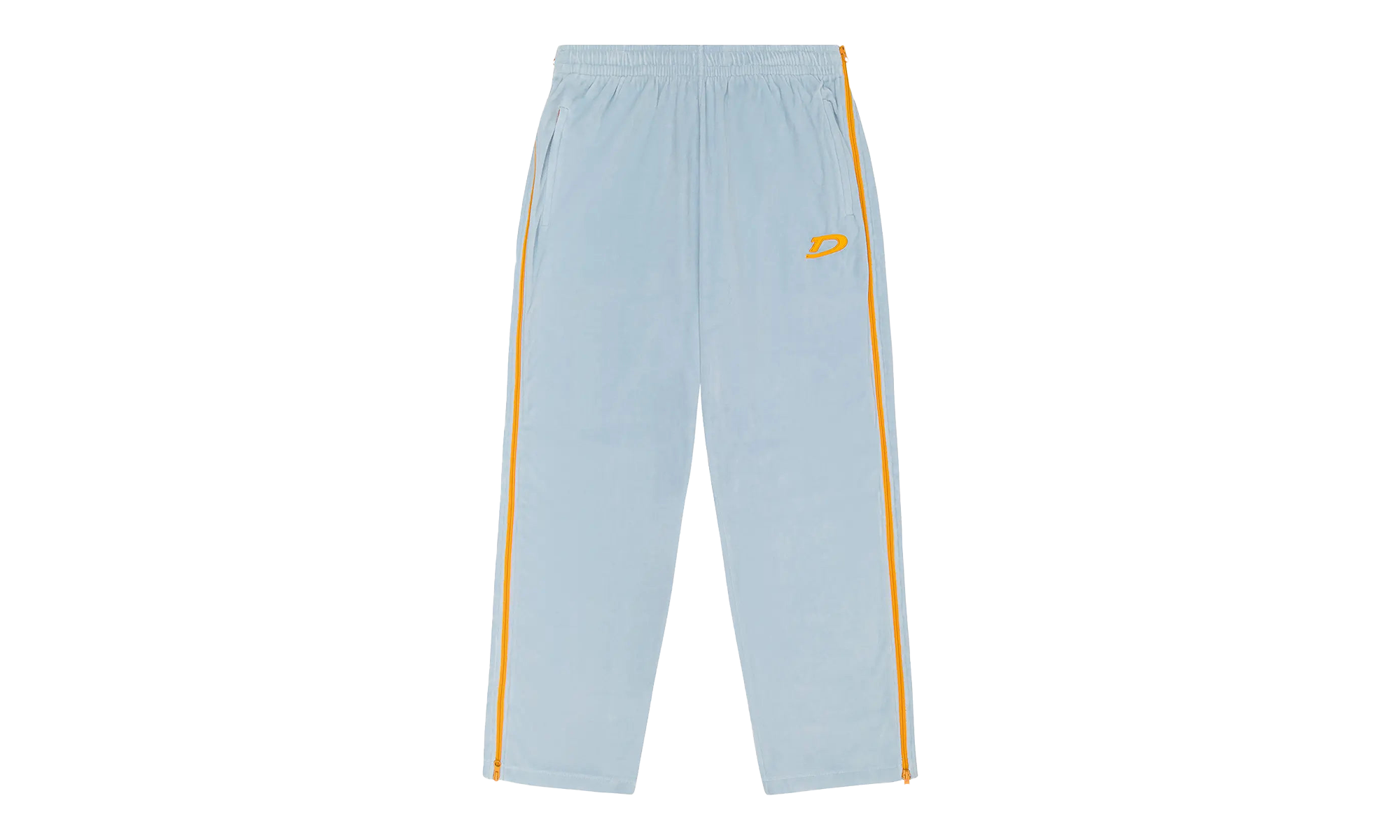 5Q Zip Velour Warmup Track Pants "Light Blue" DT434