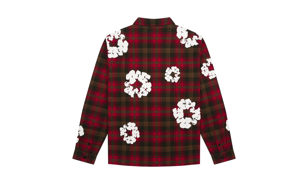 Cotton Wreath Pajama Shirt "Red" DT183