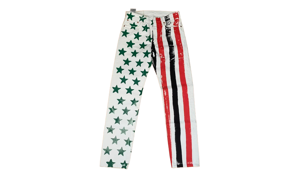 Cactus Plant Flea Market 4th of July Denim Jeans "White" DT320