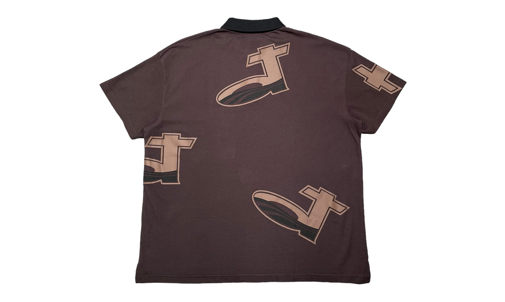 DT Pique Logo Short Sleeve Polo Shirt "Brown / Tan" DT602