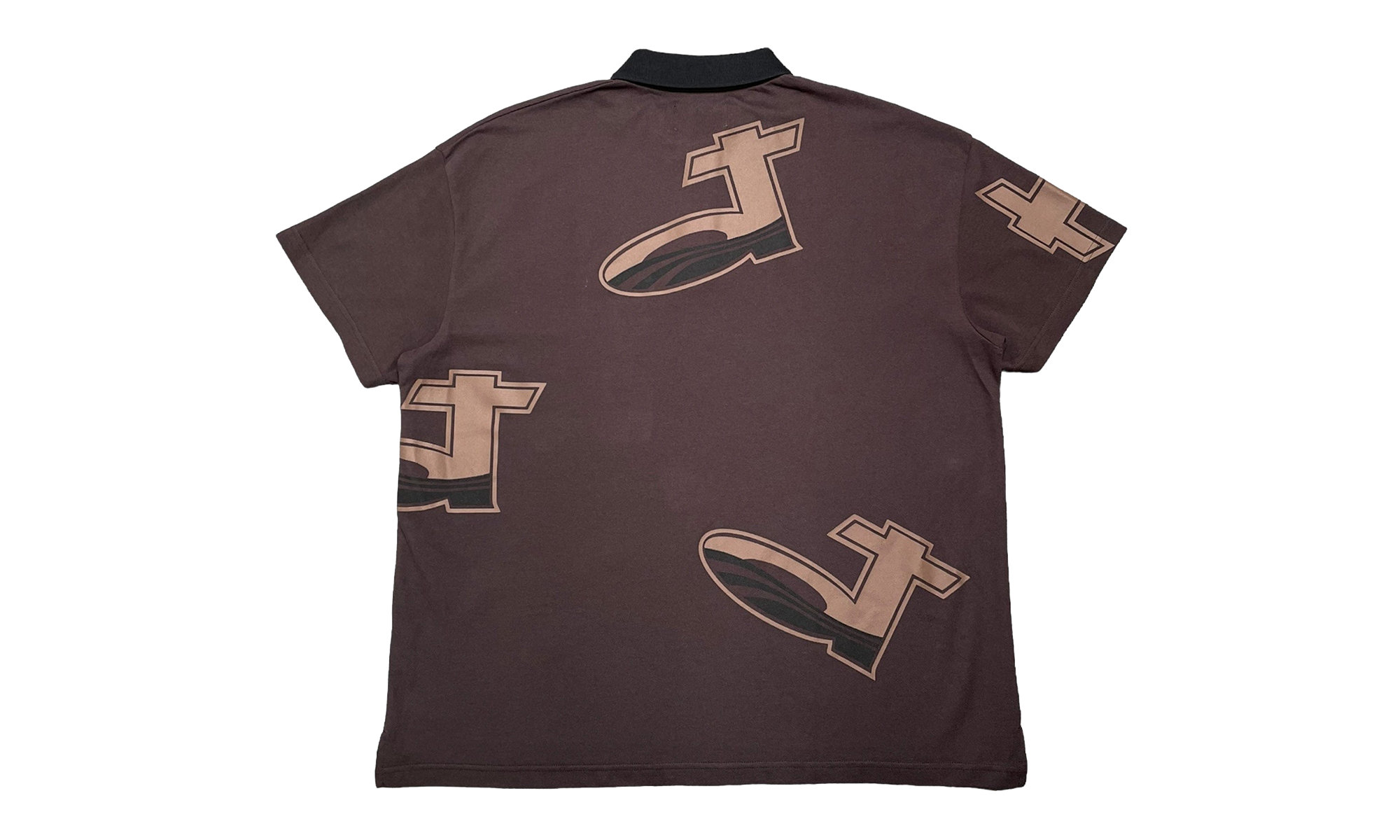 DT Pique Logo Short Sleeve Polo Shirt "Brown / Tan" DT602