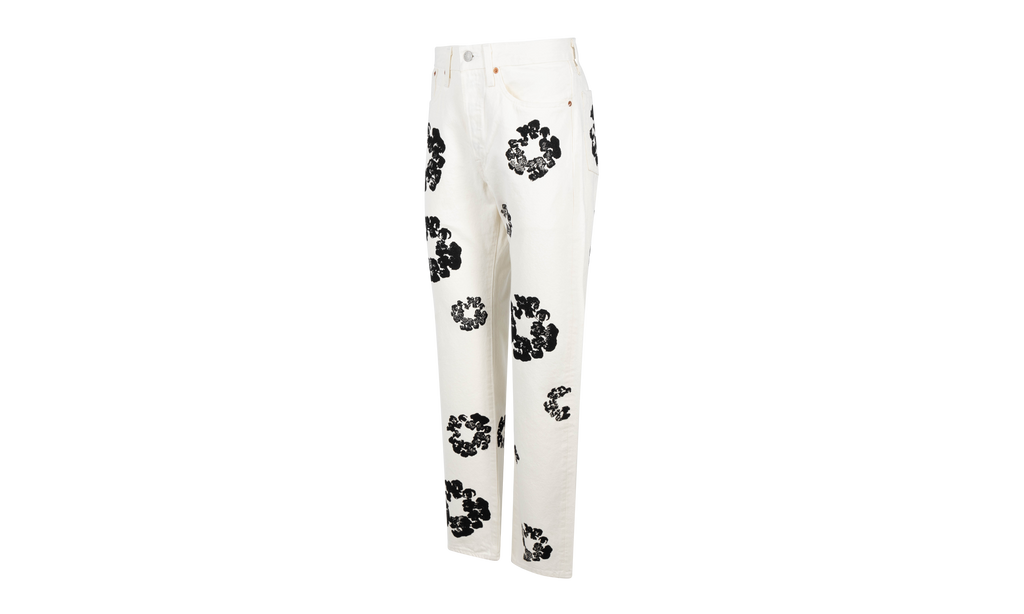 The Cotton Wreath Denim Jeans "White" DT18