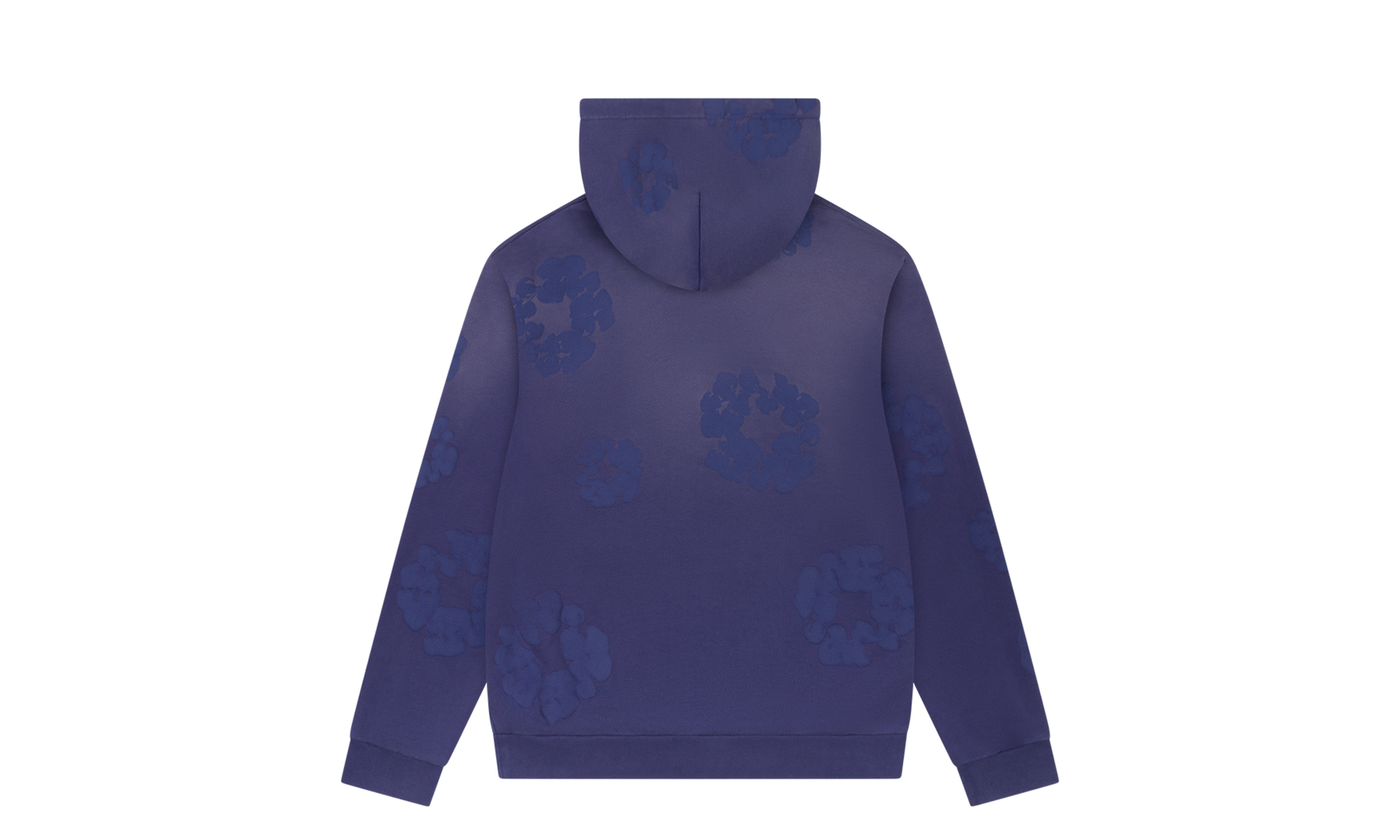 Mono Cotton Wreath Hoodie "Washed Blue" DT104