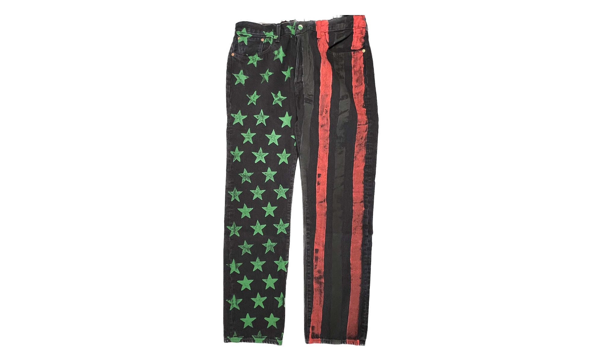Cactus Tears Denim Plant Jeans "Black" DT185